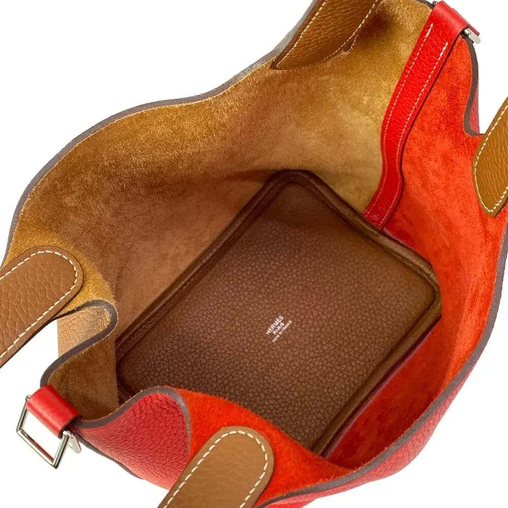 Hermès Picotin Lock Ccossack PM Handbag Rouge Coeur Gold